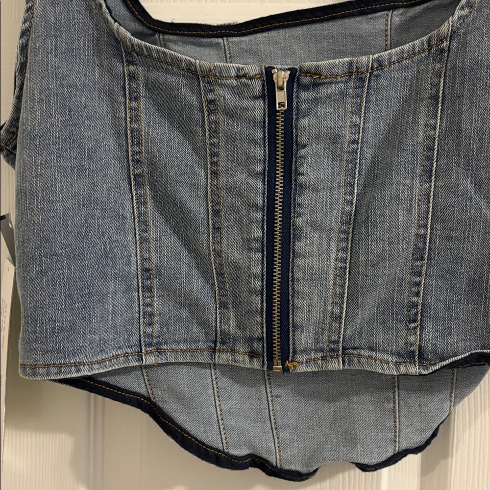 Blue Denim Women's Top - Picture 3 of 4